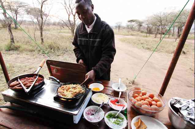 At kati kati camp in the central serengeti