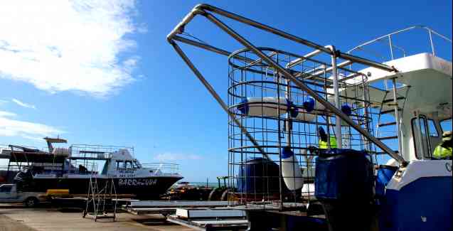 Kleinbaai harbour shark cages