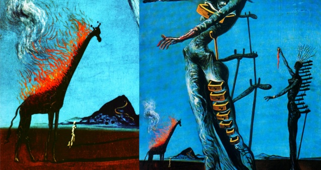 Salvador dali the burning giraffe