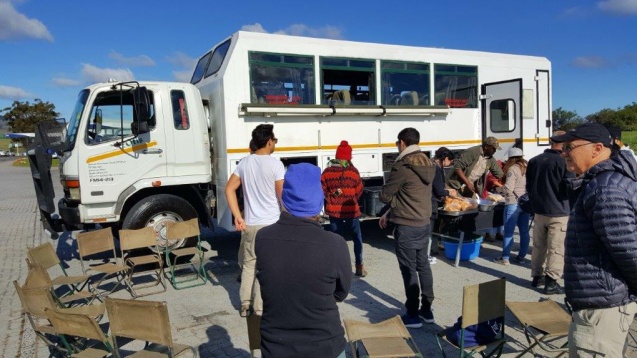 Overland lunch stop