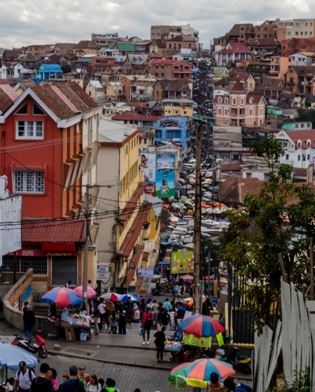 Antananarivo streets roofs