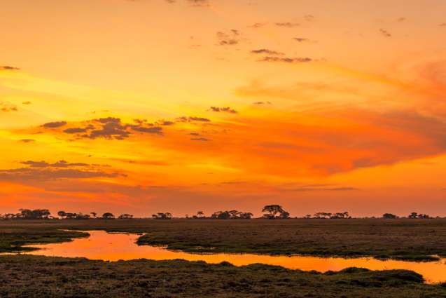 Sunset over Kafue National Park