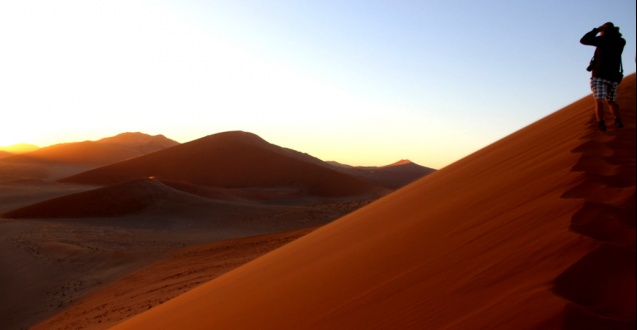 Sunrise on dune 45, Namibia