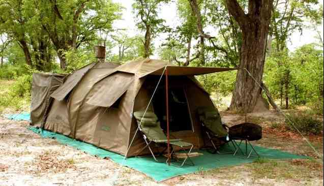 Exclusive camping safari accommodation