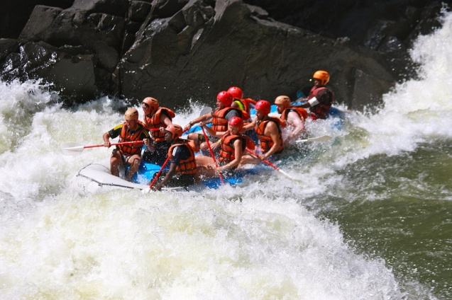 Rafting the Zambezi