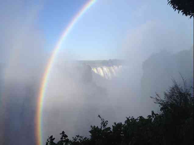 First Sight of Vic Falls in Zimbabwe