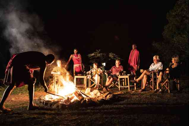 Campfire on safari