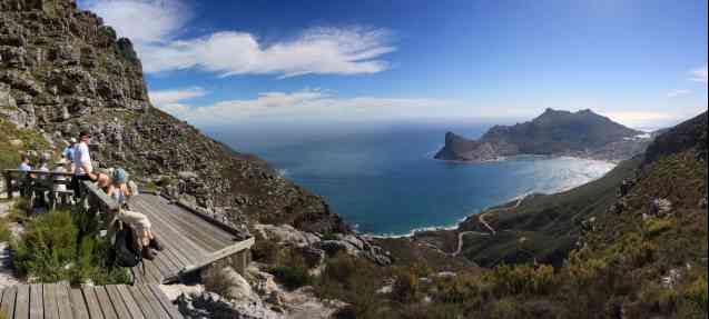 Looking down on Chapmans Peak Drive and Hout Bay from the Hoerikwaggo Trail