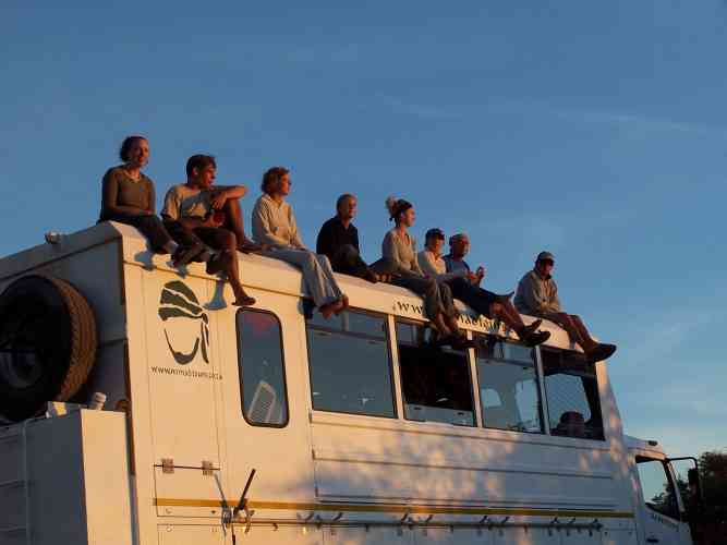 Group on truck