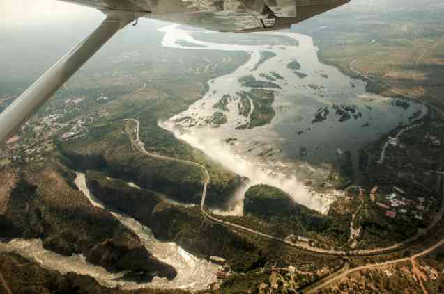 Aerial view of Victoria Falls