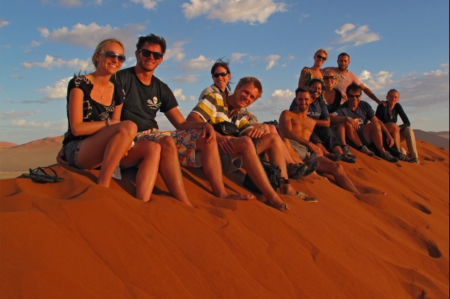 Overland trip sunrise in Sossusvlei 