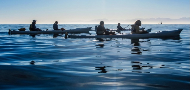 Kayaks in False Bay