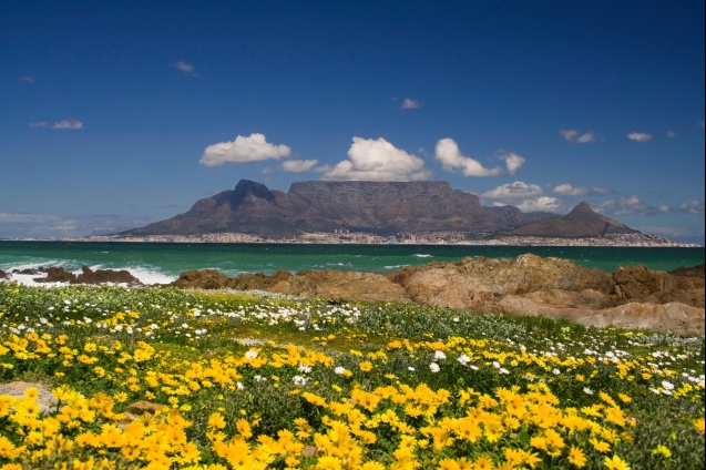 Table Mountain from Bloubergstrand