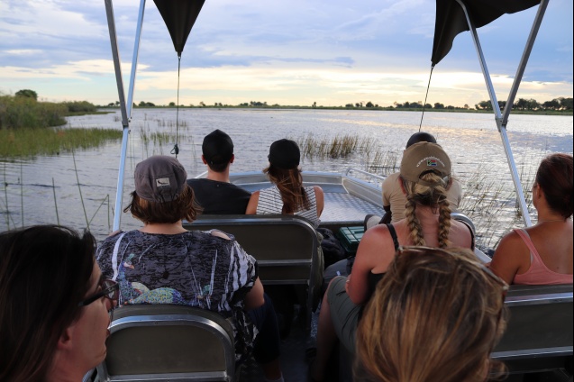 Boating in the Okavango