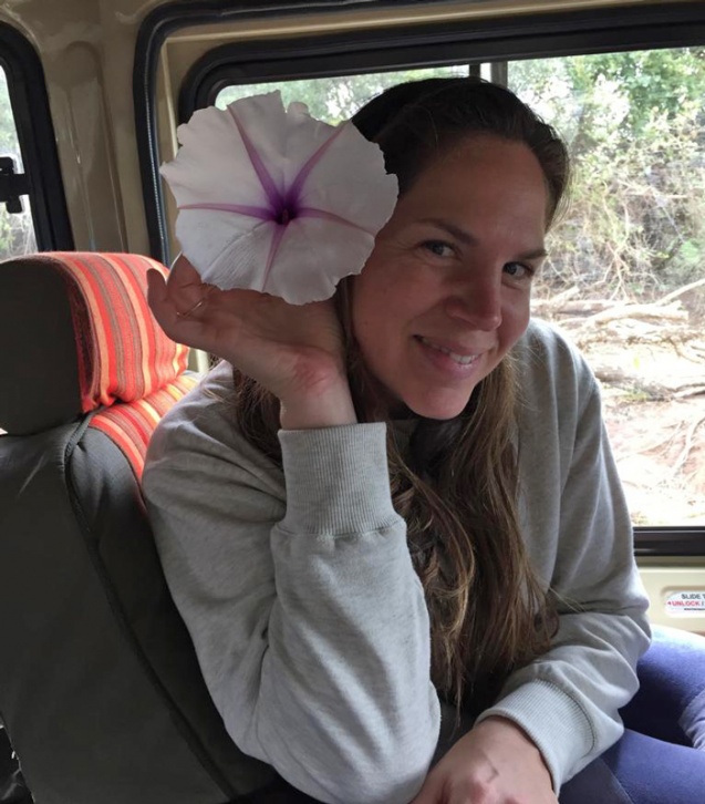 Claire on safari in Tanzania
