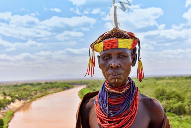 Karo woman at Omo River