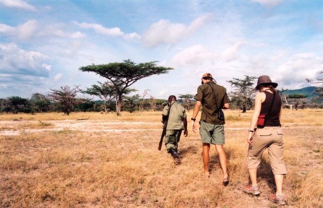 Walking safari in East Africa