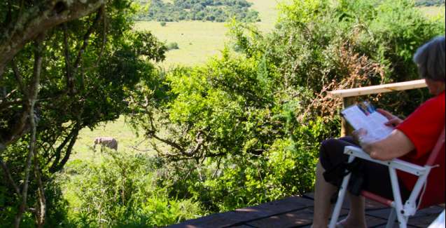 On the veranda