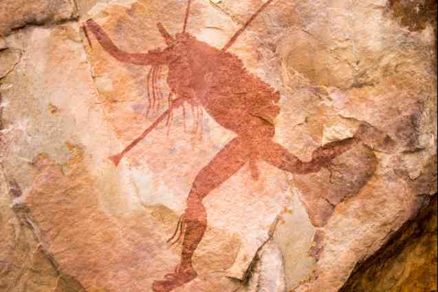 Baviaanskloof bushman painting of shaman