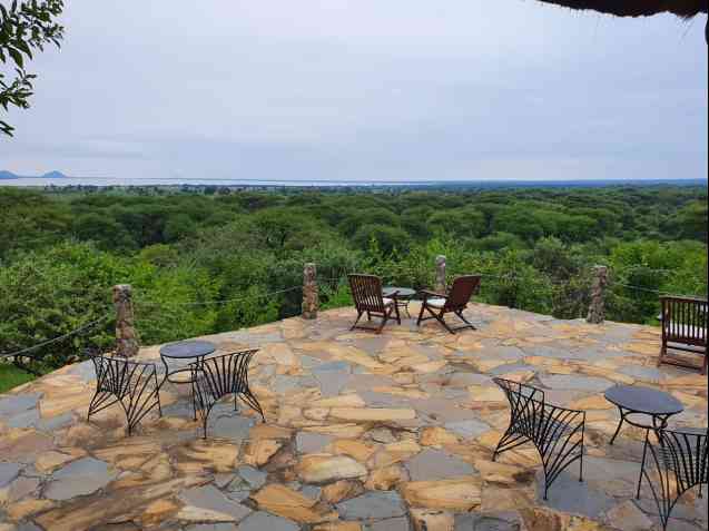 Tented lodge setting