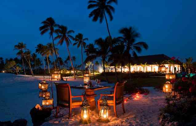Romantic Zanzibar dining
