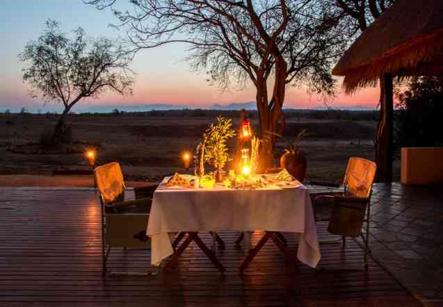 Honeymoon safari dining