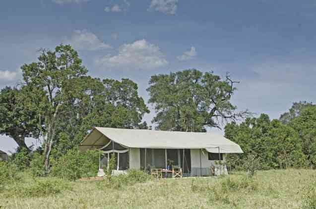 Safari tent on Kenya safari