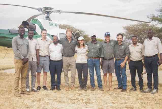 Duke of Sussex with African Parks team from Rwanda