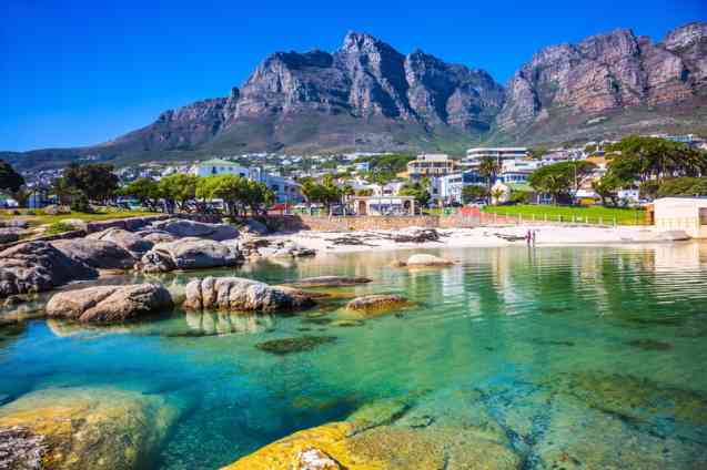 Camps Bay beach and tidal pool