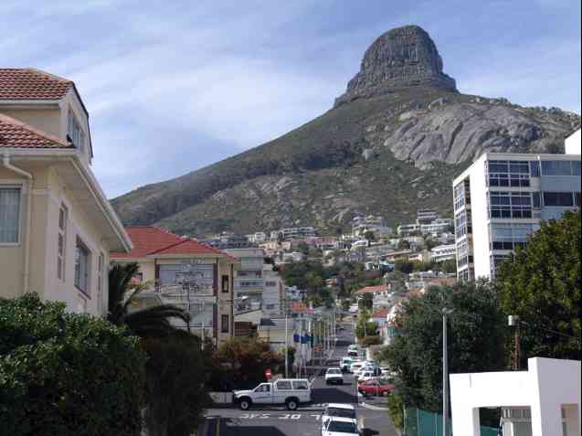 Looking up at Lion's Head