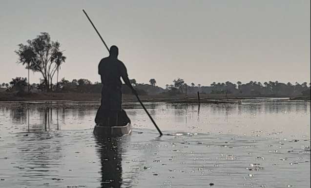 Mokoro boat ride in the okavango