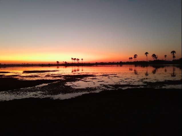 Okavango sunset, Botswana safari