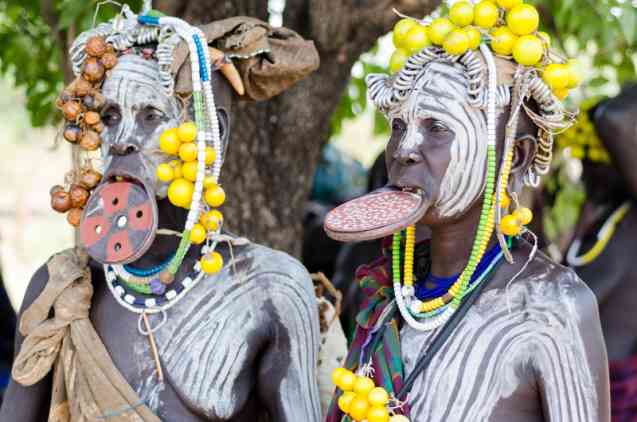 Mursi women of the Omo Valley, Ethiopia