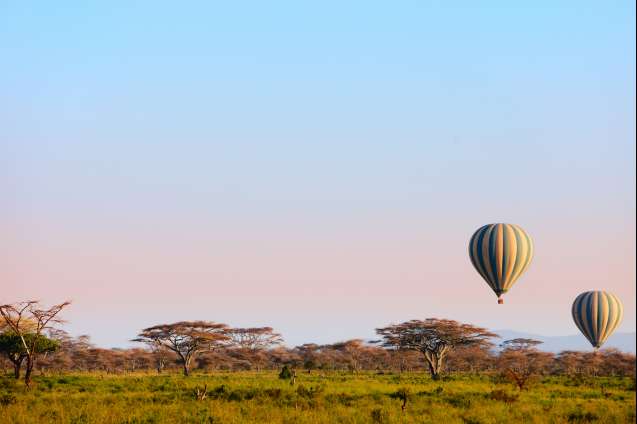 Serengeti hot air balloon safari