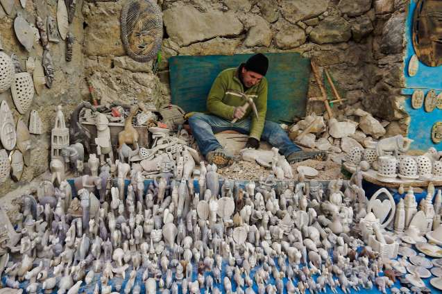 Stone carving Morocco, African culture