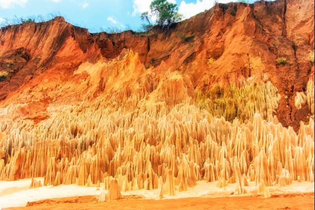 Details of tsingy rouge in Northern Madagascar