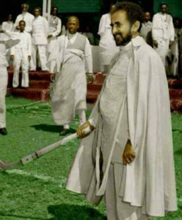 Haile Selassie in Genna garb