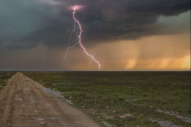 Storm on the serengeti plains tanzania