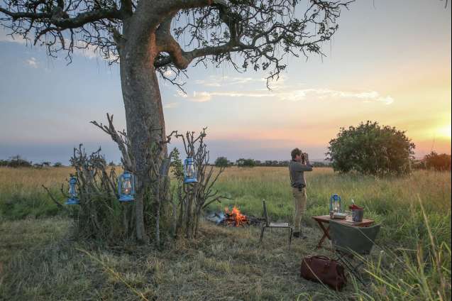 Serengeti north wilderness camp outdoor dining 