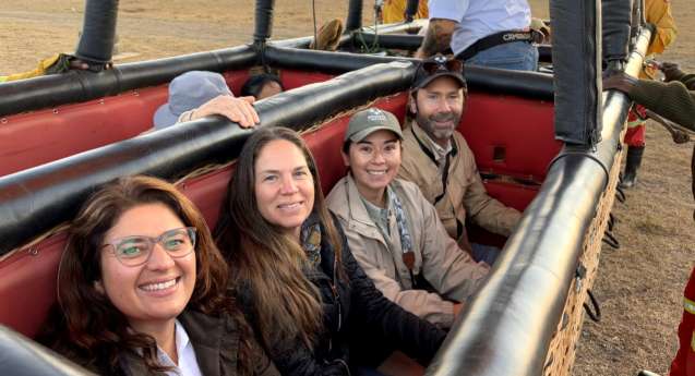 Early morning balloon safari
