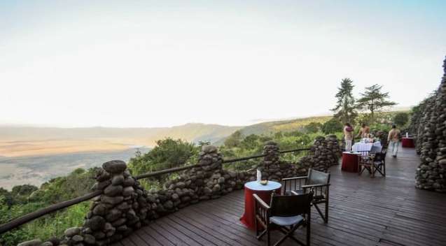 Ngorongoro Crater rim budget lodge view Serena Lodge