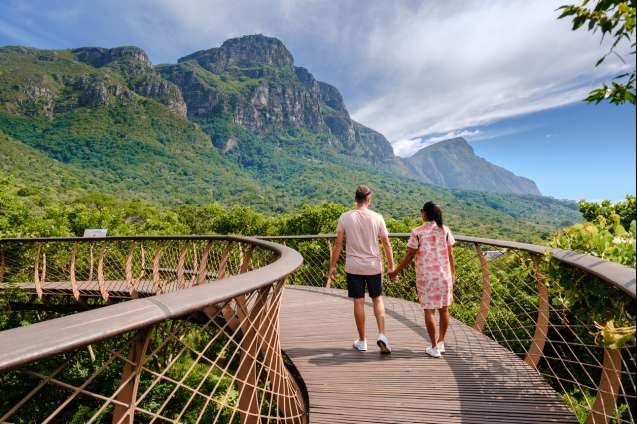 Walking in the Kirstenbosch Botanical gardens in Cape Town