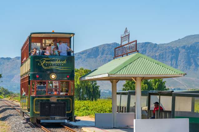 Franschhoek wine tram tour through Cape Winelands