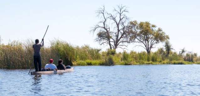 Okavango Delta mokoro traditional safari canoe ride
