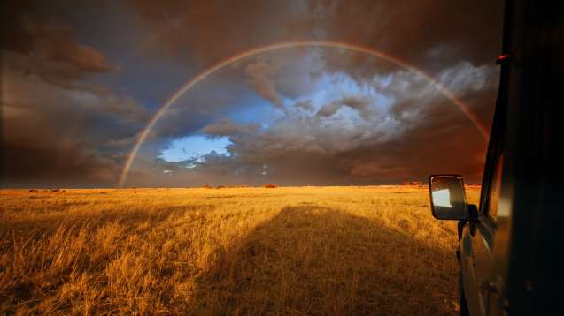 Serengeti safari rainbow