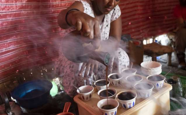 Buna tetu which translates to come drink coffee is a famous communal tradition in Ethiopia
