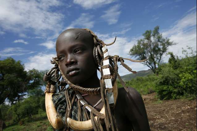 Mursi African tribes