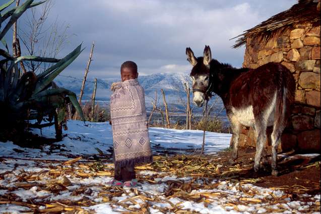 Lesotho winter snow