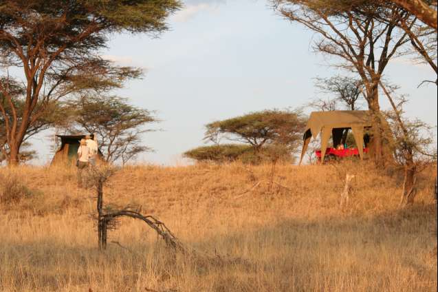 Remote Serengeti camp