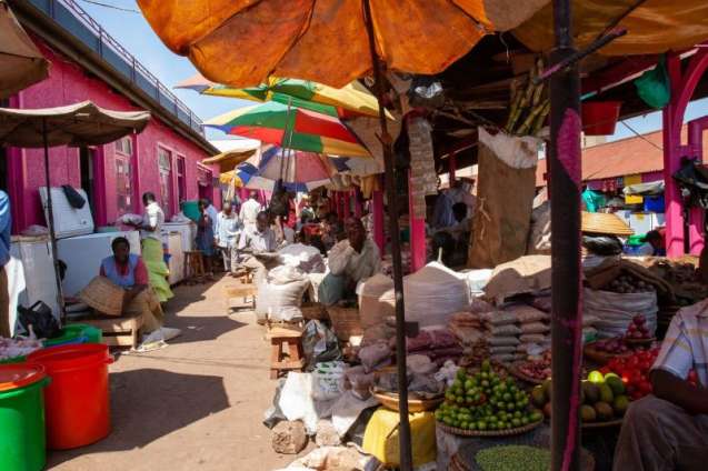 Kampala street market uganda